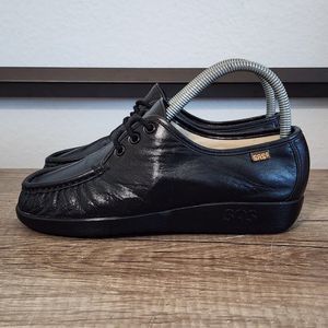 SAS Women's Black Leather Shoes extra wide